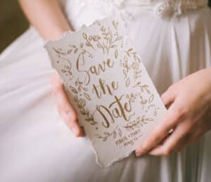 sposa con save the date